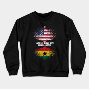 American Grown with Ghanaian Roots USA Flag Crewneck Sweatshirt